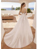 Ivory Lace Tulle V Back Slit Ever Pretty Wedding Dress